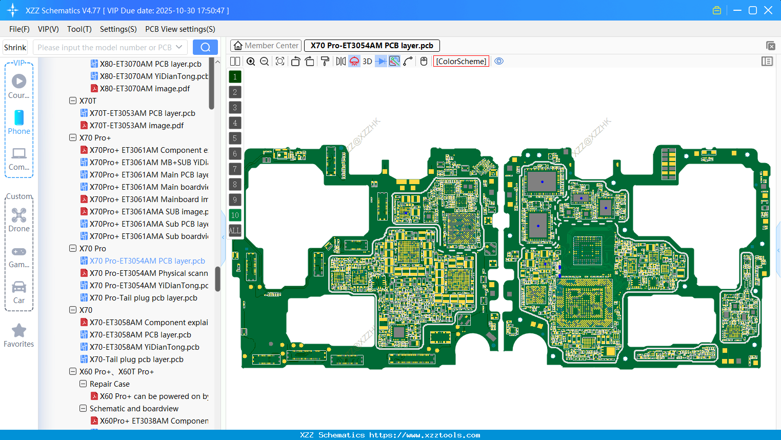 VIVO X70 Pro-ET3054AM PCB Layer